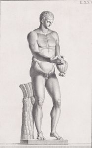 एक पुरुष एथलीट की मूर्ति, 1734