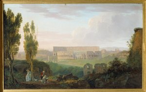 तालु से देखा जाने वाला कोलीसी। कार्लो लाब्रुज़ी द्वारा पेंटिंग (1765-1818) ई.सी. इटाल।