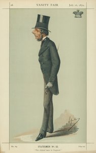 द मार्क्विस ऑफ़ वेस्टमिंस्टर, इंग्लैंड का सबसे अमीर आदमी, 16 जुलाई 1870, वैनिटी फेयर कार्टून द्वारा कार्लो पेलेग्रिनी