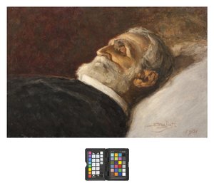 उनकी मृत्यु पर Giuseppe Verdi का चित्र द्वारा कार्लो स्ट्रगलियाती