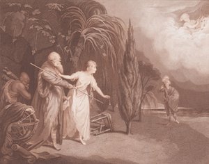 मिरांडा शेक्सपियर, द टेम्पेस्ट, एक्ट 1, सीन 2, 1784। द्वारा कैरोलीन वॉटसन