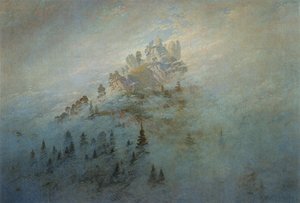 पहाड़ों में सुबह धुंध, 1808 द्वारा कैस्पर डेविड फ्रेडरिक