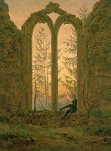 ओबिन मठ के अवशेष (सपने देखने वाले) 1835-40 (कैनवास पर तेल) द्वारा Caspar David Friedrich