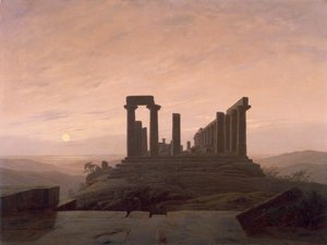 एग्रीजेंटो में जूनो का मंदिर, कैस्पर डेविड फ्रेडरिक (1774-1840) द्वारा। द्वारा Caspar David Friedrich