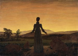 1818 में राइजिंग सन से पहले महिला द्वारा Caspar David Friedrich