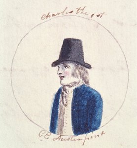 चार्ल्स I, c.1790 (कागज पर कलम और स्याही और wc)