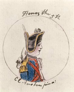 हेनरी V, c.1790 (कागज पर कलम और स्याही और wc)