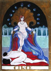 Circe, c.1900-20 (कागज पर पानी के रंग का) द्वारा Castana Castana