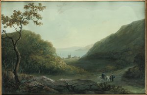 1820 से पहले बंगोर, ग्विनेड, नॉर्थ वेल्स के पास पेन्हरिन कैसल द्वारा कैथरीन मारिया बूरी