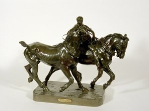 ड्राफ्ट घोड़ों की जोड़ी (कांस्य) द्वारा सेसिल ब्राउन
