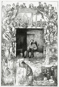 दोषी का अंतिम दिन, 19 वीं शताब्दी (बीडब्ल्यू उत्कीर्णन)