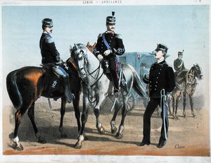 इतालवी सेना के डॉक्टर (रंगीन उत्कीर्णन) द्वारा सेनि