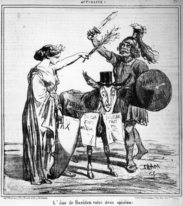 दो मतों के बीच बुरिदान का गधा - चाम द्वारा, 29/04/1859 के "" चारिवारी"" में।