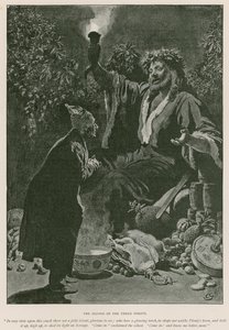 चार्ल्स डिकेंस (लिथो) द्वारा एक क्रिसमस कैरल के लिए चित्रण द्वारा चार्ल्स (बाद में) ग्रीन