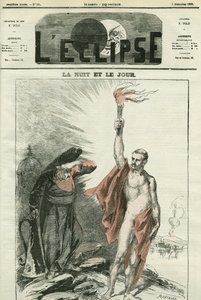रात और दिन, या "रोम की परिषद और नेपल्स की परिषद"। मोंटबार्ड द्वारा "" L'Eclipse" में कवर, 5 दिसंबर December द्वारा चार्ल्स अगस्टे लोय