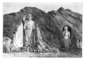 Colossal Idols, Upper Bamlan Valley, अफगानिस्तान, 1895।
