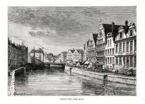 द कॉर्न क्वे, गेंट, फ्लैंडर्स, बेल्जियम, 1879 द्वारा चार्ल्स बार्बेंट