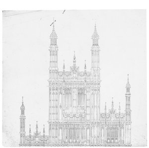 संसद के सदनों के लिए चित्र, c.1836-40 (कागज पर कलम और स्याही)