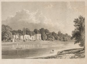 पोप्स विला, ट्विकेनहैम, 1828। द्वारा चार्ल्स बेंटले