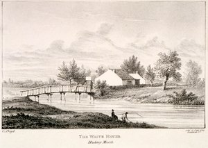 ली नदी के तट पर व्हाइट हाउस, हैकनी मार्श, लंदन, c1830 द्वारा चार्ल्स बिगोट