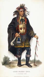 ओकी-मेक-क्विड, ए चिपवे प्रमुख, 1854 द्वारा चार्ल्स बर्ड किंग
