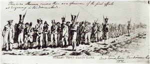होबार्ट टाउन चेन गैंग, c.1831 द्वारा चार्ल्स ब्रूस