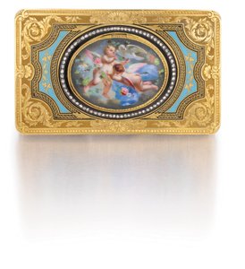 गायन-पक्षी बॉक्स, c.1840 (सोना, हीरे और तामचीनी) द्वारा चार्ल्स ब्रुगुइर