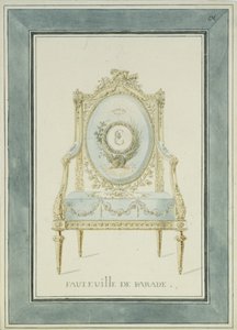 1780 के Tsarskoye Selo में कैथरीन पैलेस के लिए सिंहासन डिजाइन द्वारा चार्ल्स कैमरन