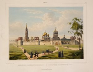 मॉस्को में नोवोडेविच कॉन्वेंट का दृश्य, 1840 द्वारा चार्ल्स क्लाउड बेचेलियर