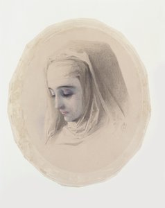 कॉन्वेंट विचार के लिए प्रमुख अध्ययन, 1851 (कागज पर wc und gouache) द्वारा चार्ल्स कोलिन्स