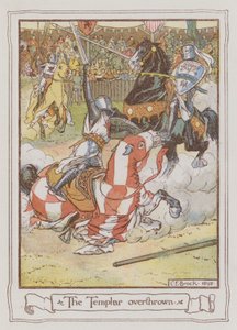 सर वाल्टर स्कॉट (कलर लिथो) द्वारा इवानहो के लिए चित्रण द्वारा Charles Edmund Brock