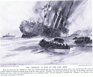ड्रेसडेन अपने ही दल द्वारा मार्च 1915 में डूब गया द्वारा चार्ल्स एडवर्ड डिक्सन