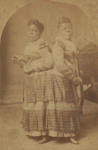 मिल्ली और क्रिस्टीन मैककॉय का एल्बमन प्रिंट, 1880 -1890 का दशक।