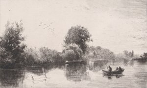 बोर्ड्स डे ला मार्ने, सीए। 1862. द्वारा चार्ल्स एमिले जेक