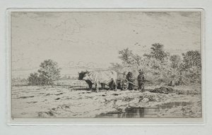 लैंडस्केप, मजदूर, 1845। द्वारा चार्ल्स एमिले जेक