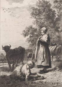 लिटिल मिल्कमेड्स, 1864। द्वारा चार्ल्स एमिले जेक