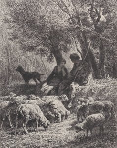देहाती दृश्य, 1864। द्वारा चार्ल्स एमिले जेक
