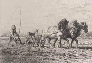 जुताई, 1864। द्वारा चार्ल्स एमिले जेक