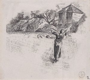 शीफ ढोने वाली महिला, सीए। 1853. द्वारा चार्ल्स एमिले जेक