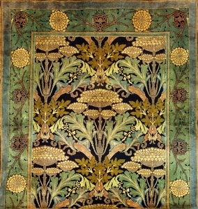 फूल डिजाइन के साथ एक डोनेगल ऊन कालीन, c.1903 (ऊन)