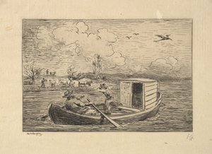 शोर को बुलावा, 1861। द्वारा चार्ल्स फ्रेंकोइस डबगें