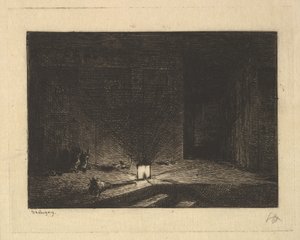 एक इनर का इंटीरियर, 1861-62। द्वारा चार्ल्स फ्रेंकोइस डबगें