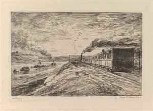 Le Départ Le Retour, Le Voyage en bateau, 1861 से। द्वारा चार्ल्स फ्रेंकोइस डबगें