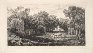 हिरण तालाब, 1837-78। द्वारा चार्ल्स फ्रेंकोइस डबगें