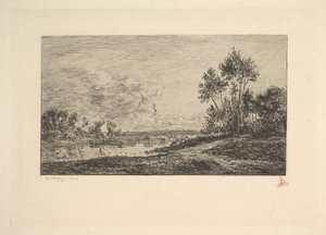 पोर्ट-मौरिन पर द सीन, 1870। द्वारा चार्ल्स फ्रेंकोइस डबगें