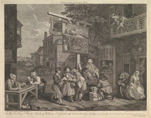 वोट के लिए कैनवसिंग, प्लेट II: इलेक्शन के चार प्रिंट, 20 फरवरी, 1757। द्वारा चार्ल्स ग्रिग्नेशन