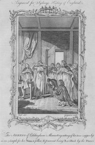 वाइल्डिंग आक्रमणकारियों, 1773 द्वारा बलात्कार से बचने के लिए अब्देस ऑफ कॉलडिंगम मठ आत्म-उत्परिवर्तन करता है।