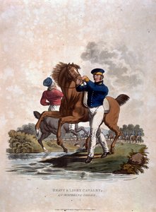 जेएन स्टैडलर द्वारा उत्कीर्ण, जेएल स्टैडलर द्वारा 1812-15 में प्रकाशित (अंतिम नियम 1812 के अनुसार, ब्रिटिश साम्राज्य की सेना की वेशभूषा से, &39;वॉटरिंग ऑर्डर में हैवी एंड लाइट कैवेलरी&39; द्वारा चार्ल्स हैमिल्टनस्मिथ