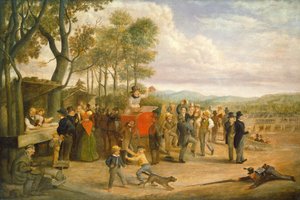 मस्टर डे, 1843 या उसके बाद। द्वारा चार्ल्स हेनरी ग्रेंजर