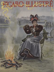 स्केटर्स के सर्कल में। इलस्ट्रेटेड फिगारो का कवर, जनवरी 1895